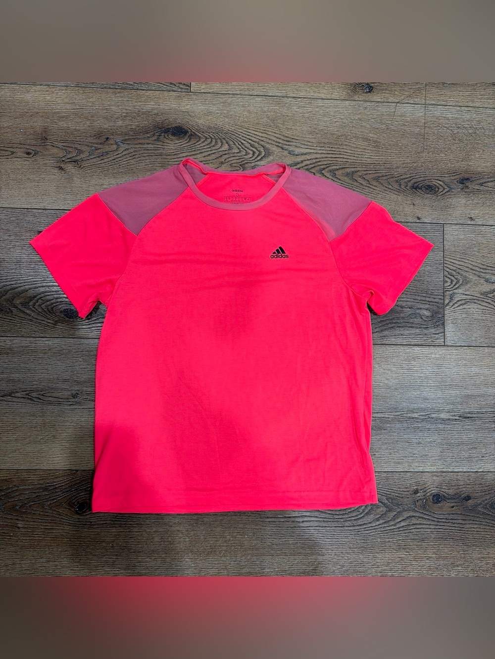adidas Neon Pink Short Sleeve Athletic Tee